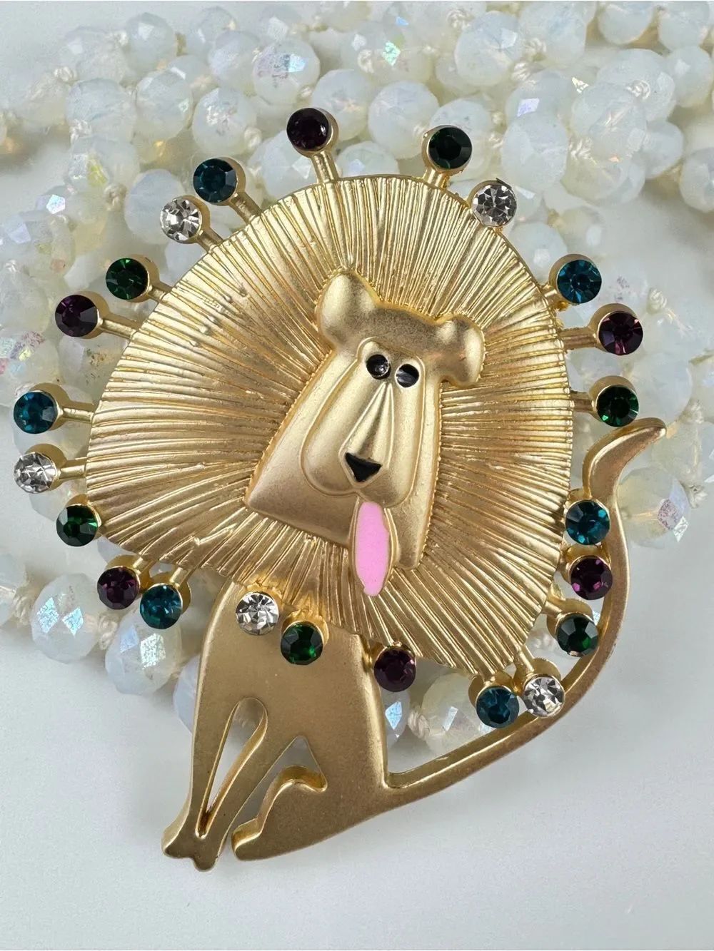 Gold Lion King Brooch - Women Jewelry